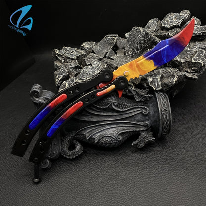 CSGO Marble Fade Butterfly Knife Trainer Marble Fade Skin Balisong Trainer