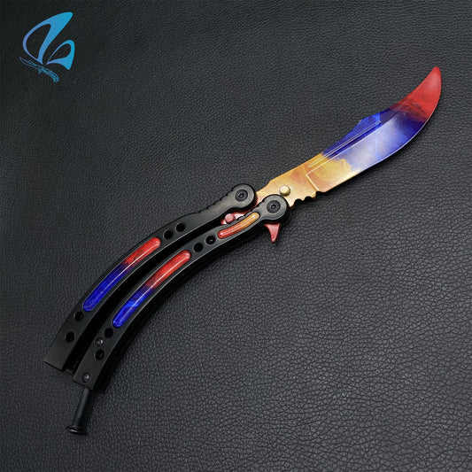 CSGO Marble Fade Butterfly Knife Trainer Marble Fade Skin Balisong Trainer