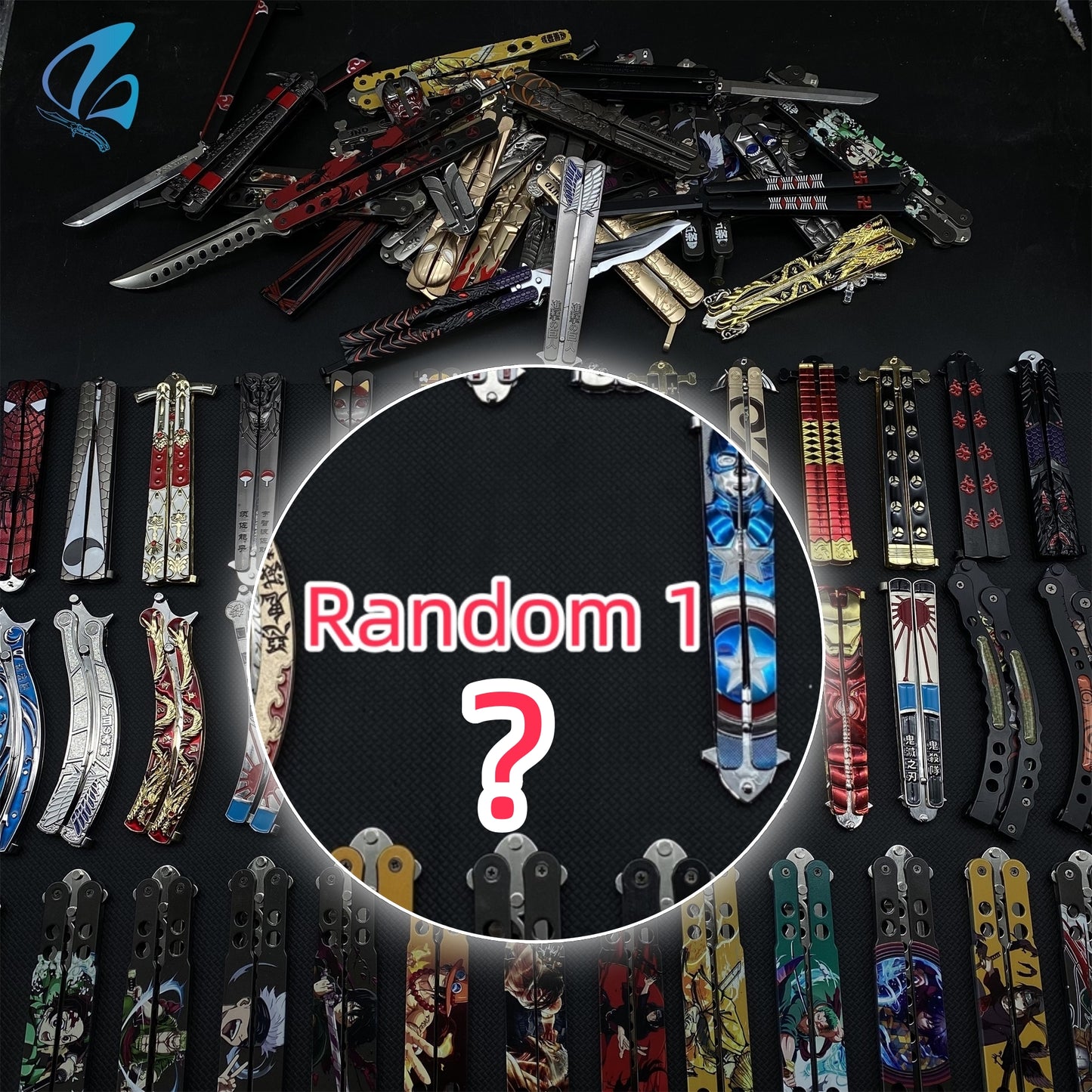 Mystery Fan Art Butterfly Knife Random 1 PC