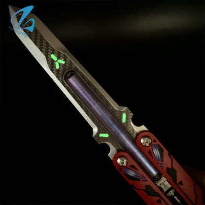 Octane Heirloom Prototype Octane Balisong Recolor Trainer Octane Butterfly Knife New Skin Prop IRL