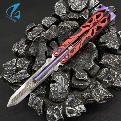 Octane Heirloom Prototype Octane Balisong Recolor Trainer Octane Butterfly Knife New Skin Prop IRL