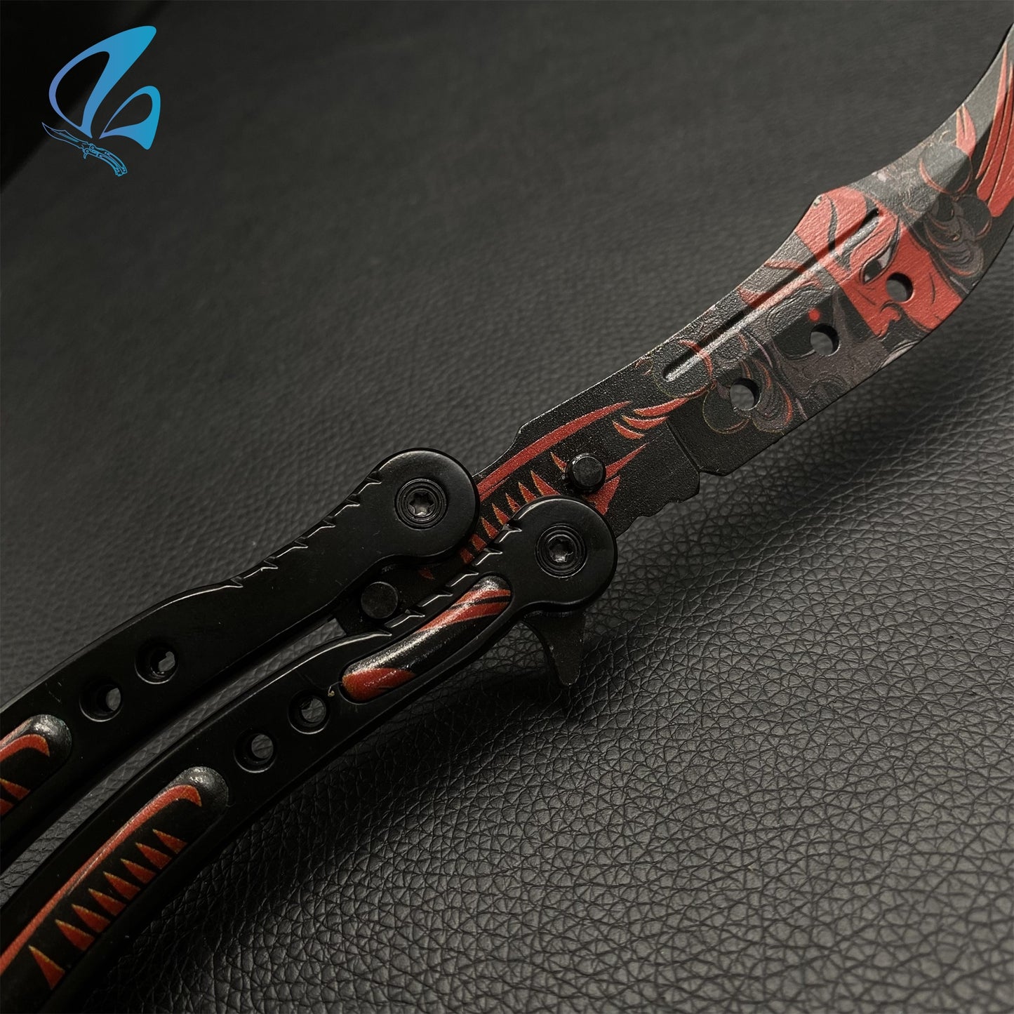 CSGO Painted Face Butterfly Knife Trainer Painted Face Skin Balisong Trainer