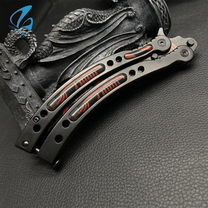 CSGO Painted Face Butterfly Knife Trainer Painted Face Skin Balisong Trainer