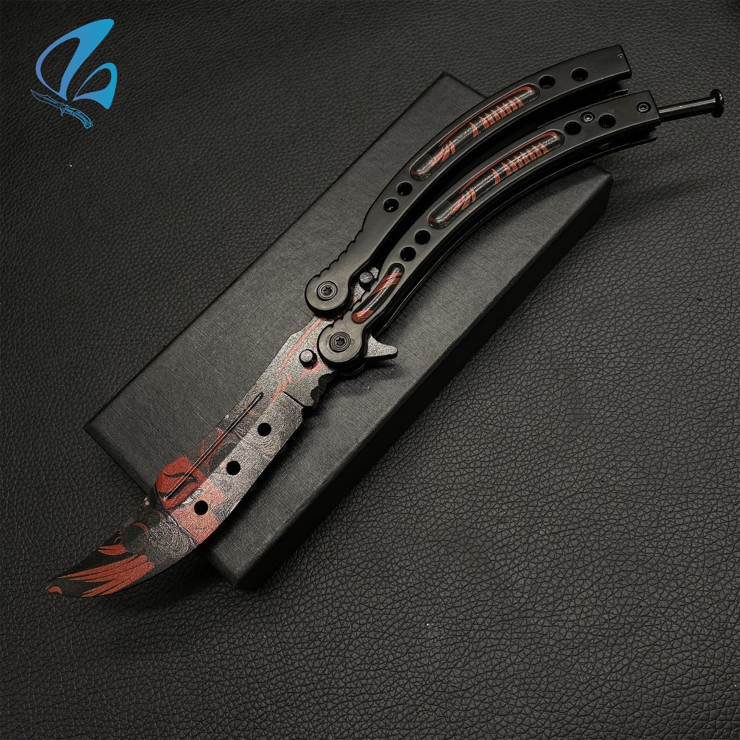 CSGO Painted Face Butterfly Knife Trainer Painted Face Skin Balisong Trainer