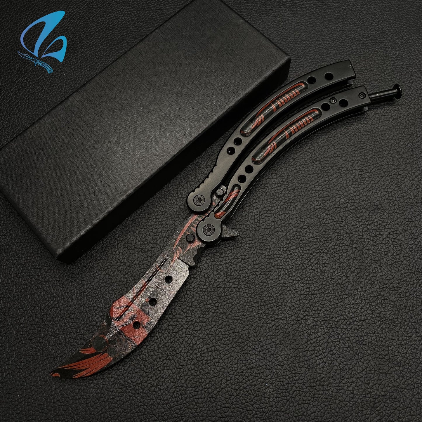 CSGO Painted Face Butterfly Knife Trainer Painted Face Skin Balisong Trainer