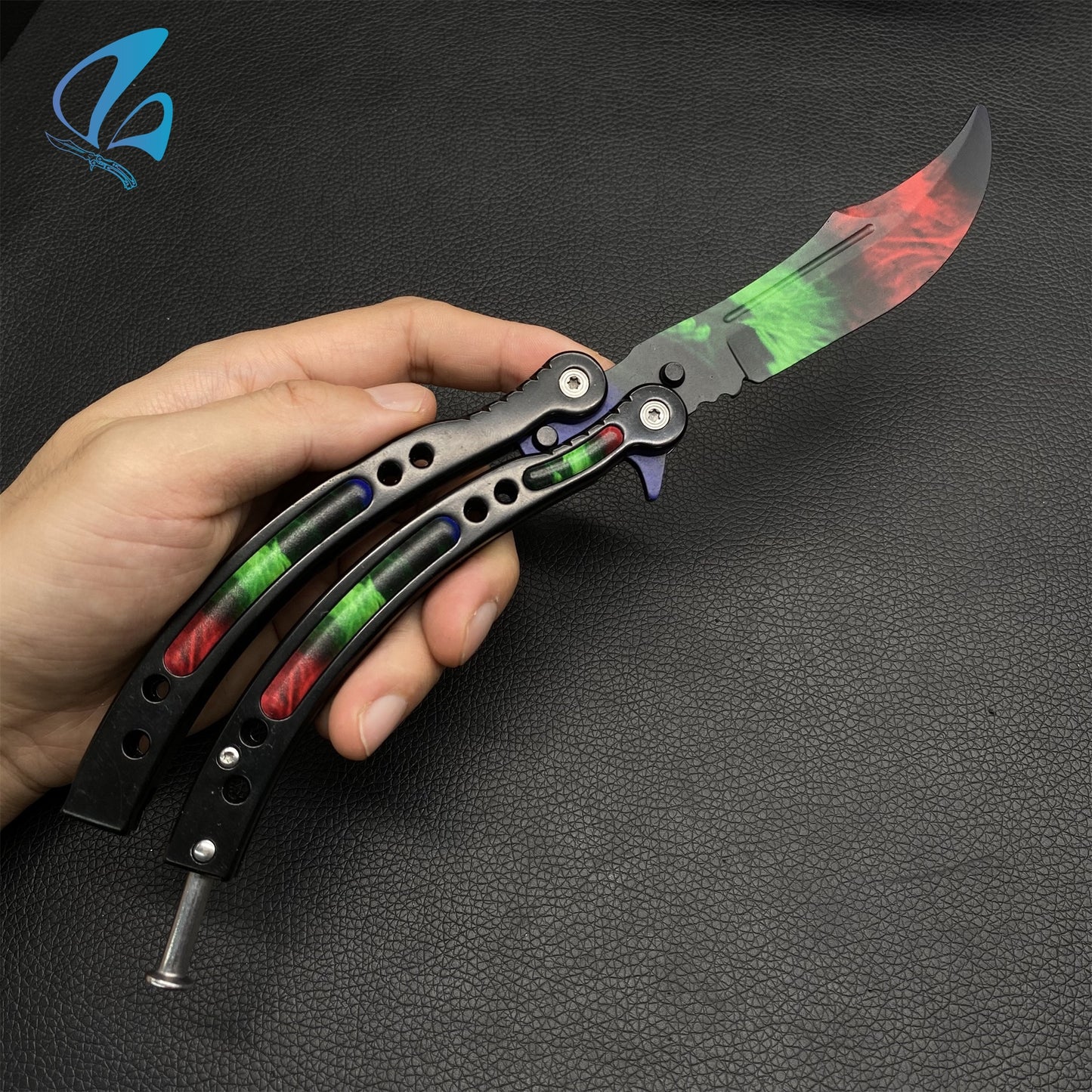 CSGO Rainbow Butterfly Knife Trainer Rainbow Color Balisong Trainer