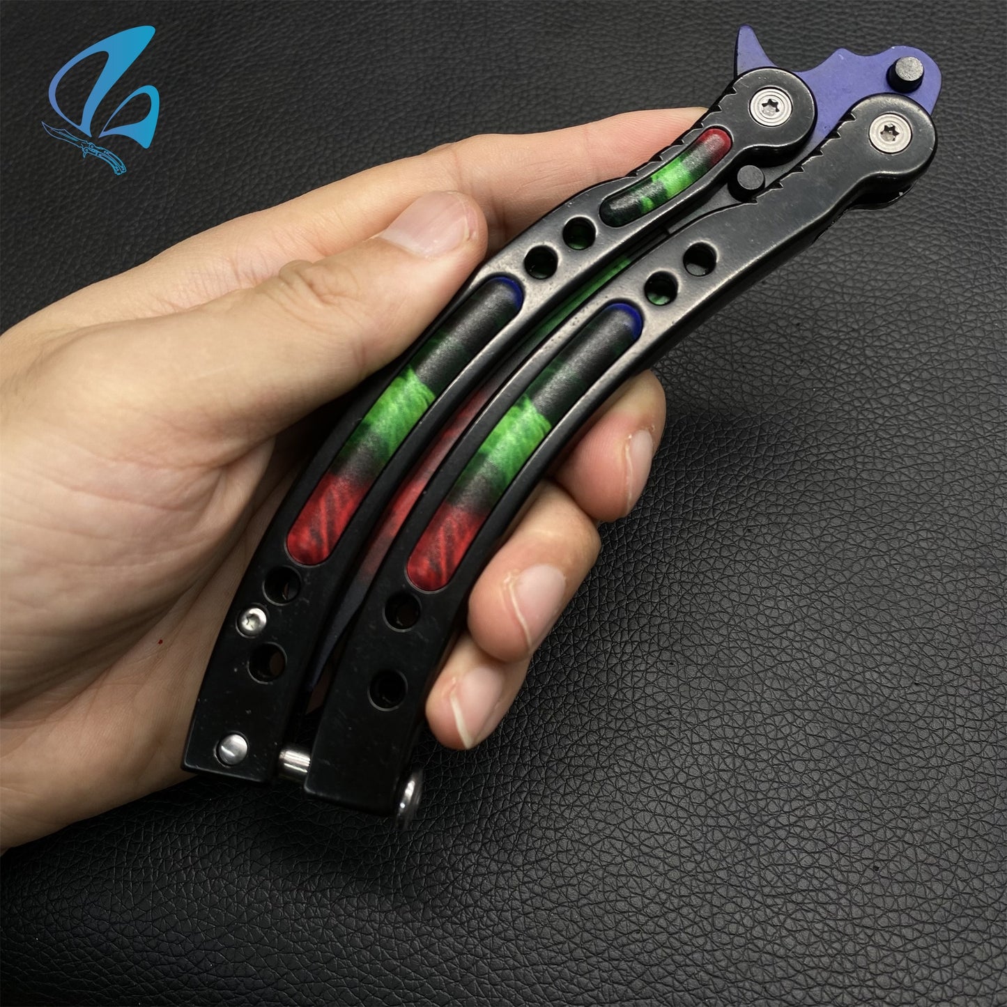 CSGO Rainbow Butterfly Knife Trainer Rainbow Color Balisong Trainer