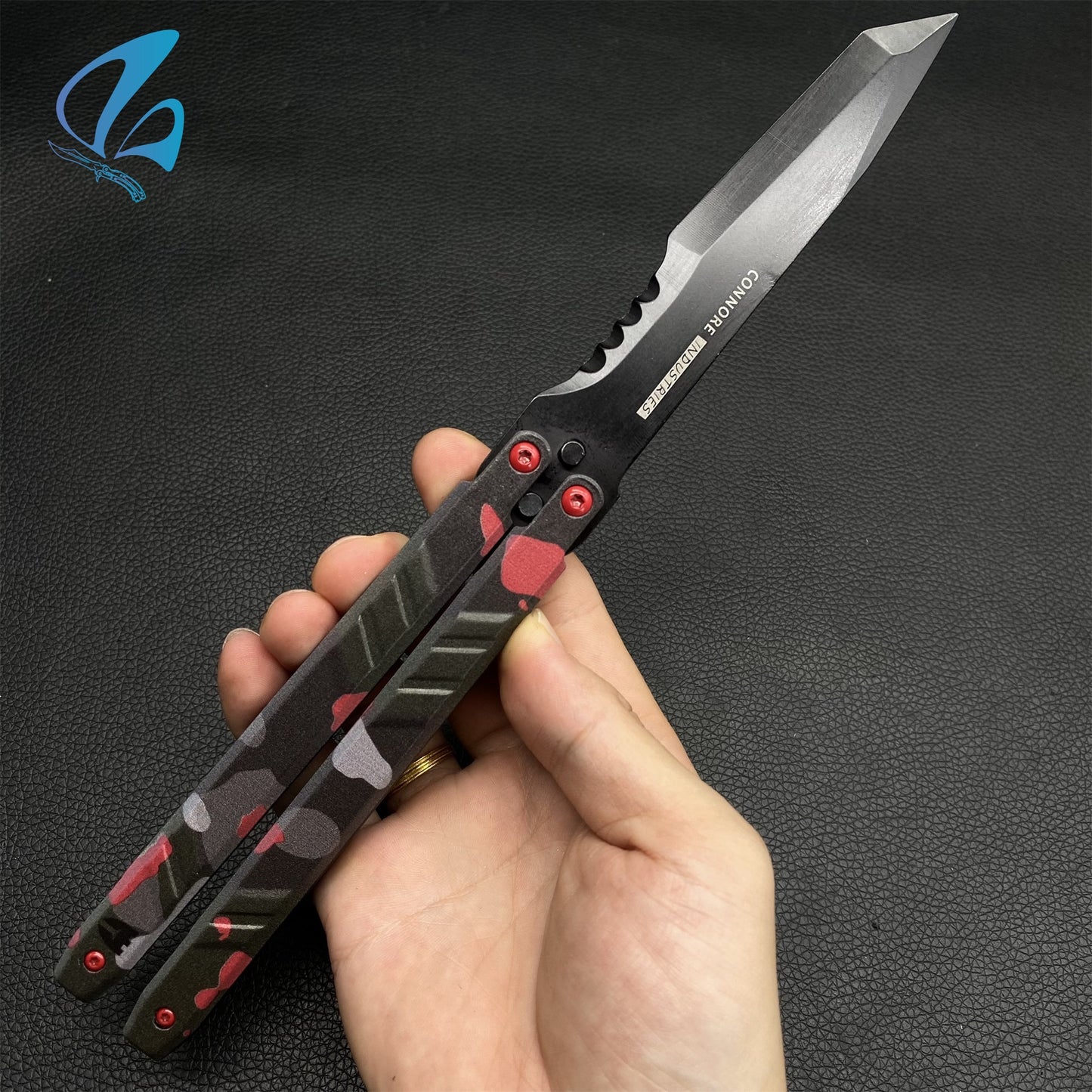 Recon Knife Butterfly Knife Trainer CNC Aluminium Handle Steel Blade Recon Balisong Trainer