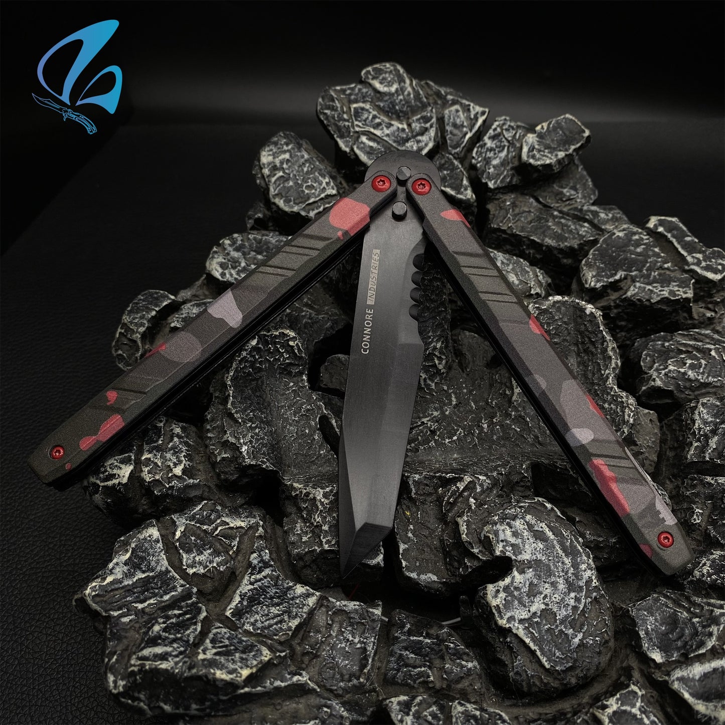 Recon Knife Butterfly Knife Trainer CNC Aluminium Handle Steel Blade Recon Balisong Trainer