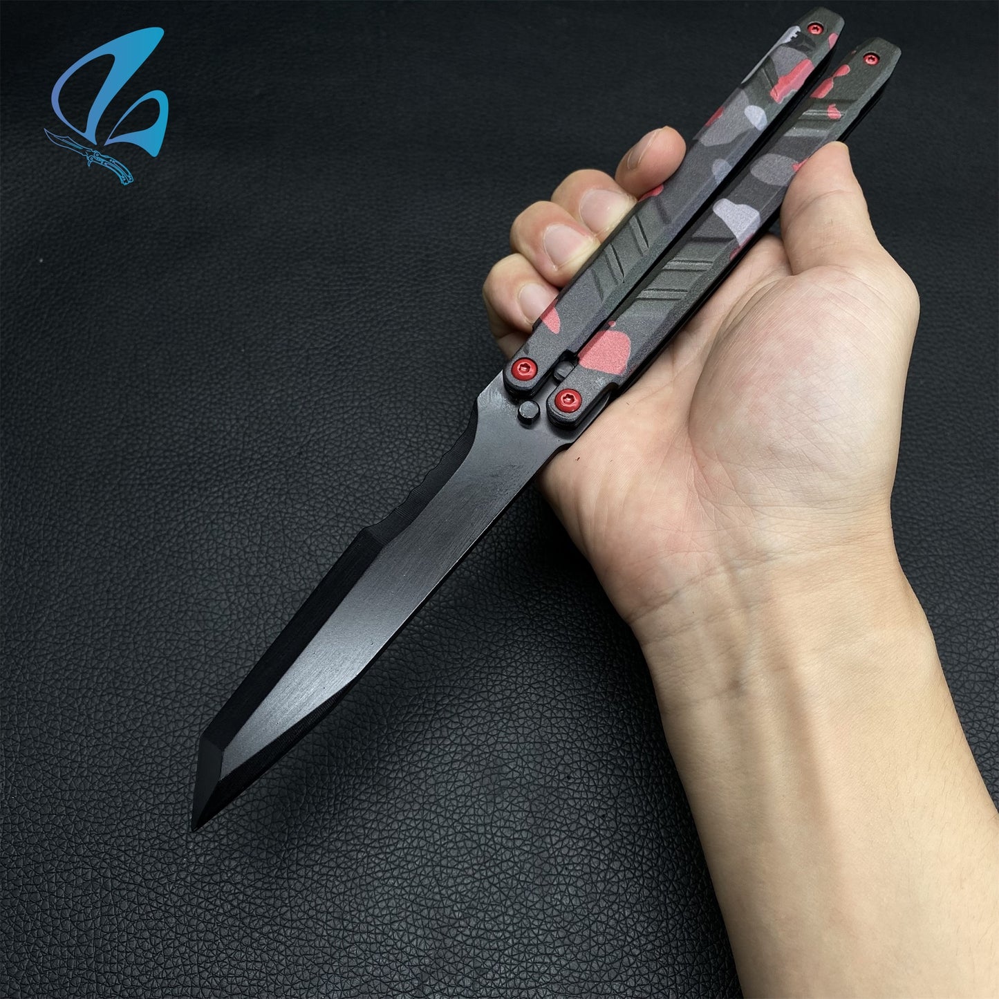 Recon Knife Butterfly Knife Trainer CNC Aluminium Handle Steel Blade Recon Balisong Trainer