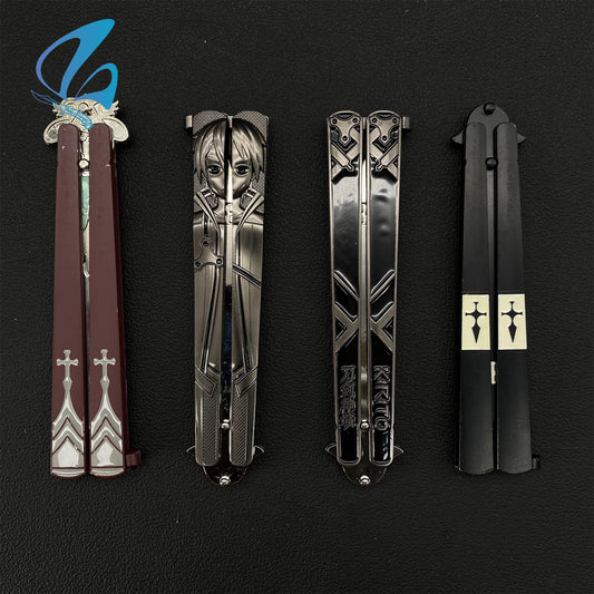 SAO Butterfly Knife Trainer SAO Balisong Fan Art For Display Only