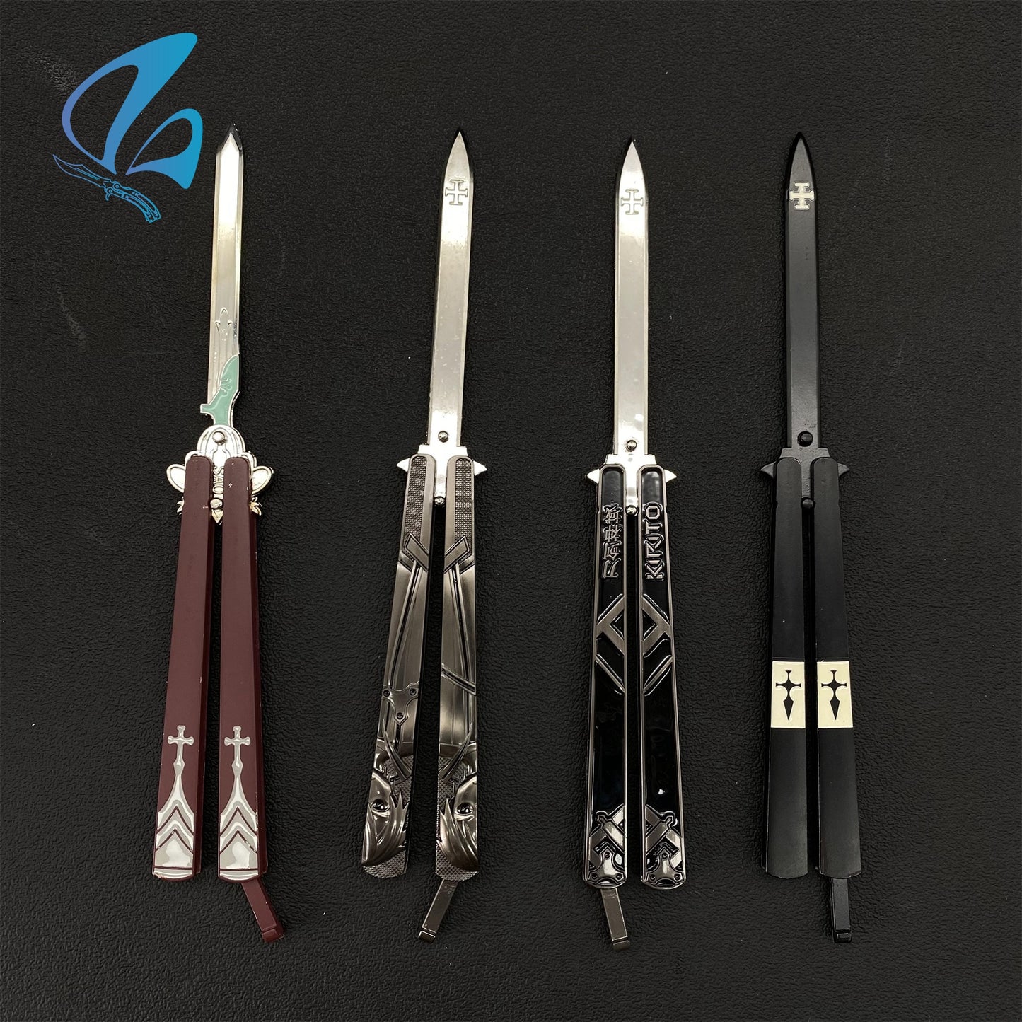 SAO Butterfly Knife Trainer SAO Balisong Fan Art For Display Only