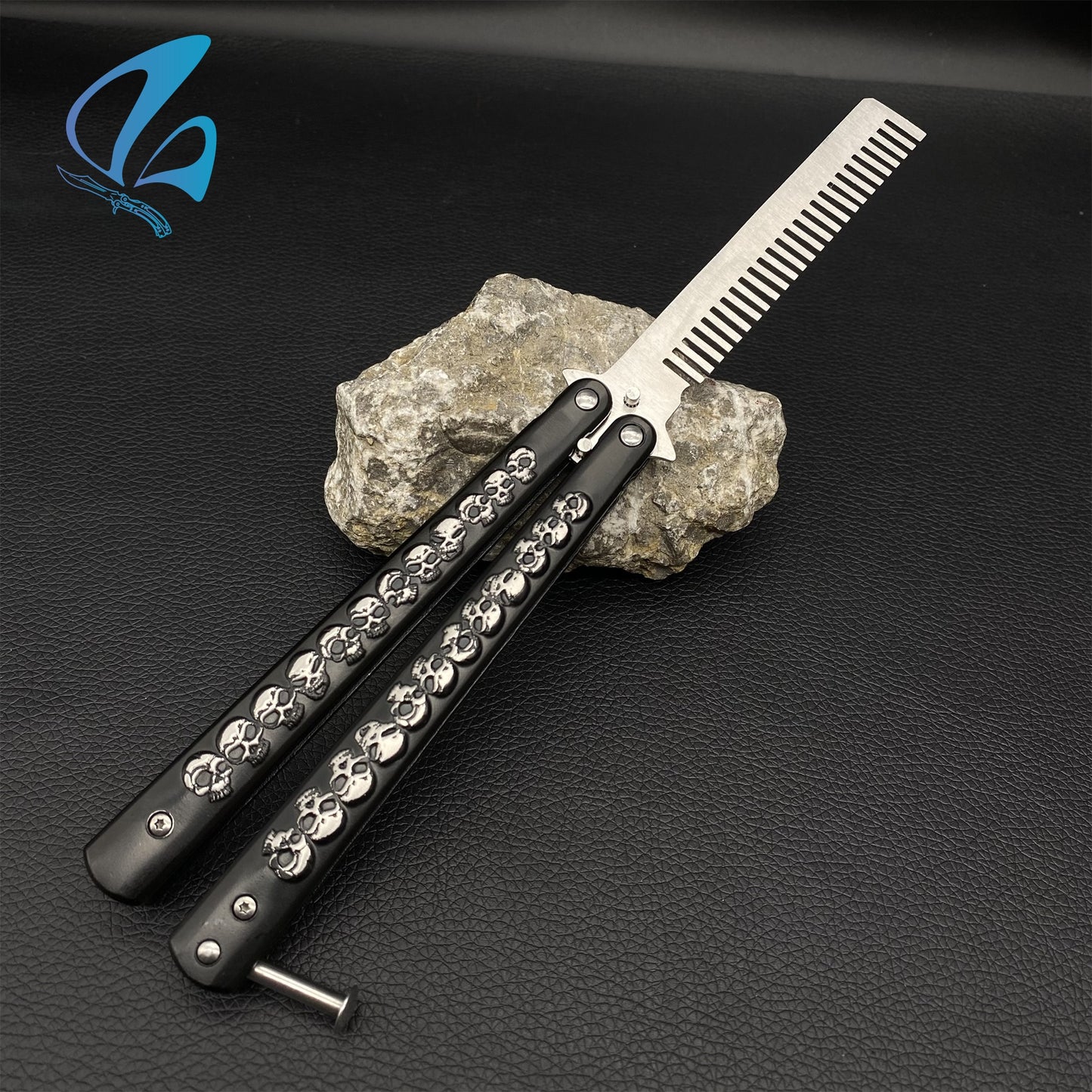 Cool 3D Skull Balisong Comb Trainer