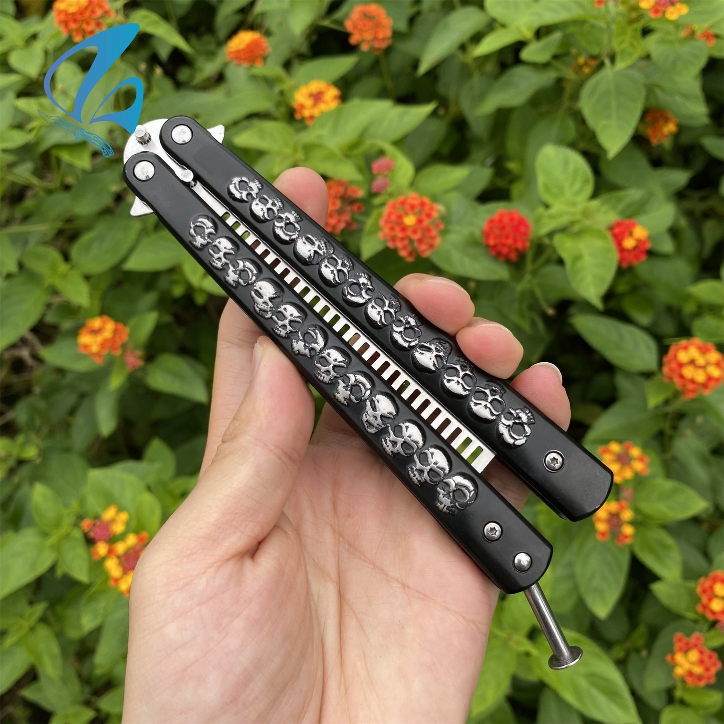 Cool 3D Skull Balisong Comb Trainer