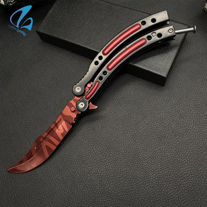 CSGO Slaughter Butterfly Knife Trainer Slaughter Skin Balisong Trainer