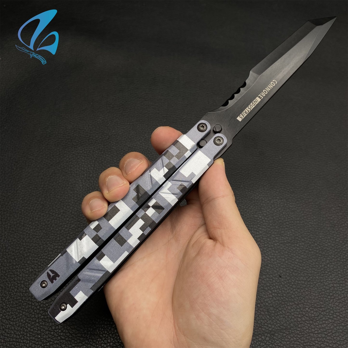 Recon Knife Butterfly Knife Trainer CNC Aluminium Handle Steel Blade Recon Balisong Trainer