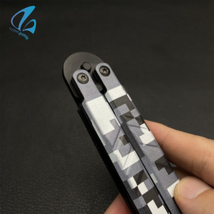 Recon Knife Butterfly Knife Trainer CNC Aluminium Handle Steel Blade Recon Balisong Trainer