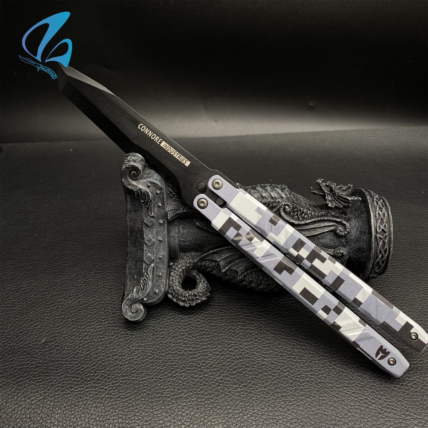 Recon Knife Butterfly Knife Trainer CNC Aluminium Handle Steel Blade Recon Balisong Trainer