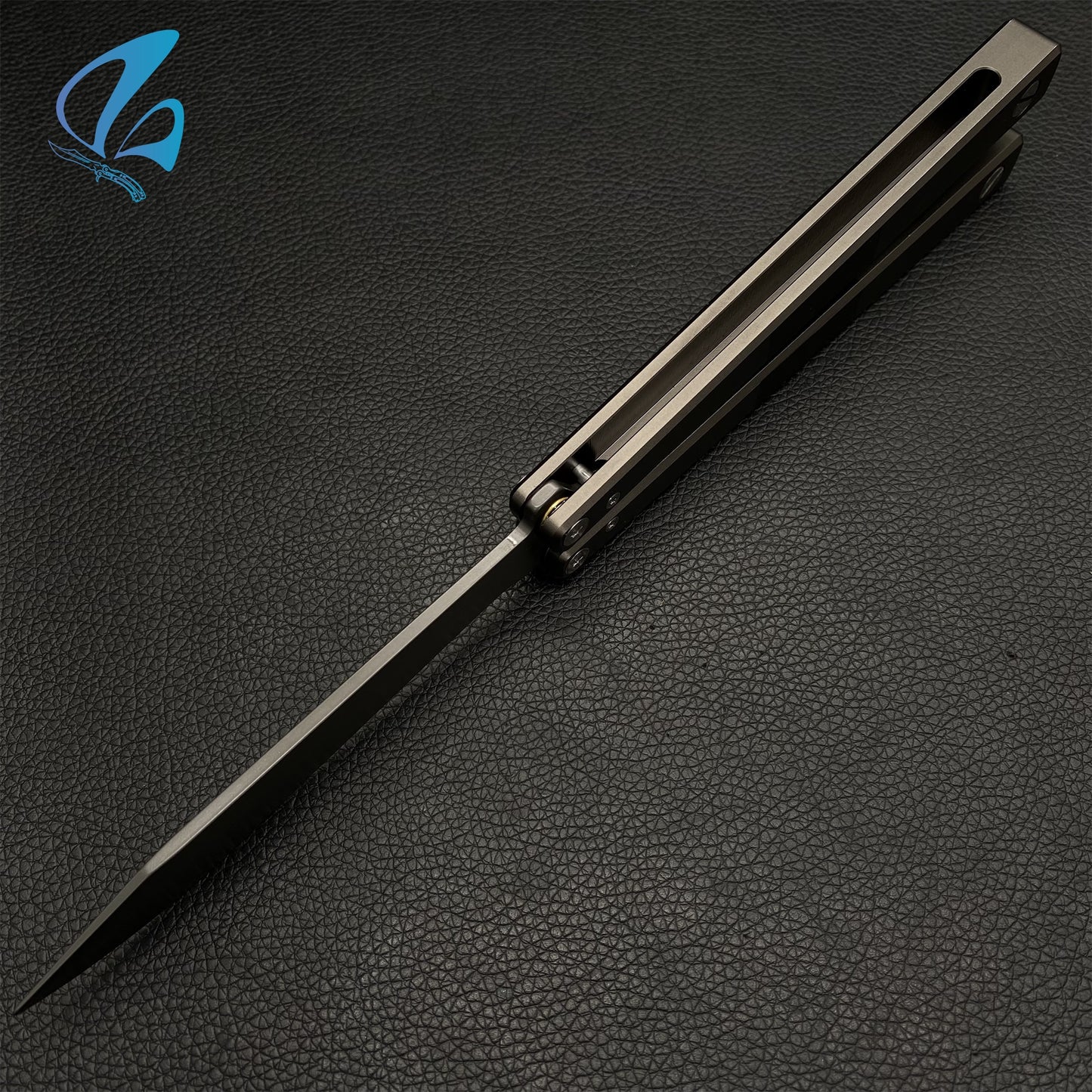 Spy Knife Spy Butterfly Knife Trainer TF2 Aluminum Alloy Handle Spy Balisong Trainer