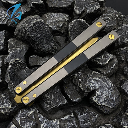 Spy Knife Spy Butterfly Knife Trainer TF2 Aluminum Alloy Handle Spy Balisong Trainer