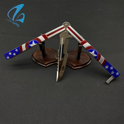 Superhero Sculpture Butterfly Knife Cool Hero Relief Balisong Fan Art For Display Only