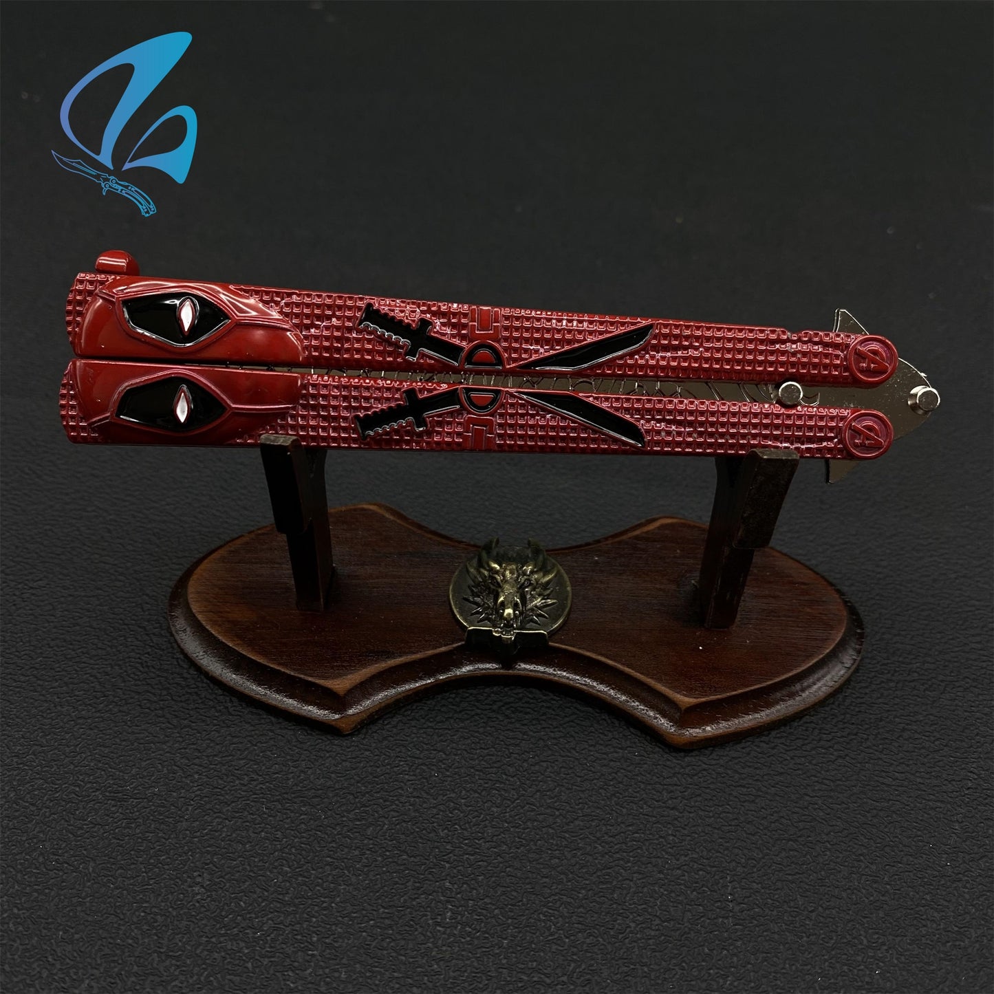 Superhero Sculpture Butterfly Knife Cool Hero Relief Balisong Fan Art For Display Only