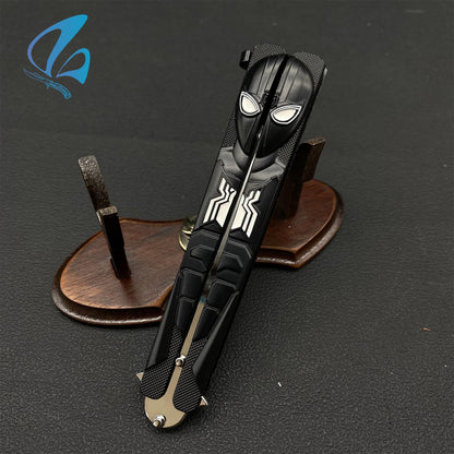 Superhero Sculpture Butterfly Knife Cool Hero Relief Balisong Fan Art For Display Only