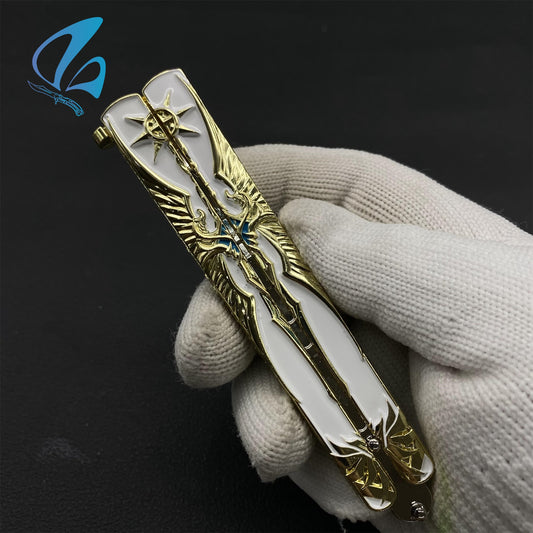 Angle Wing Butterfly Knife Angle Balisong Fan Art For Display Only