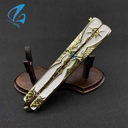 Angle Wing Butterfly Knife Angle Balisong Fan Art For Display Only