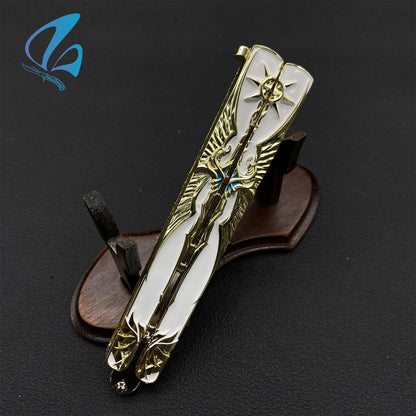 Angle Wing Butterfly Knife Angle Balisong Fan Art For Display Only