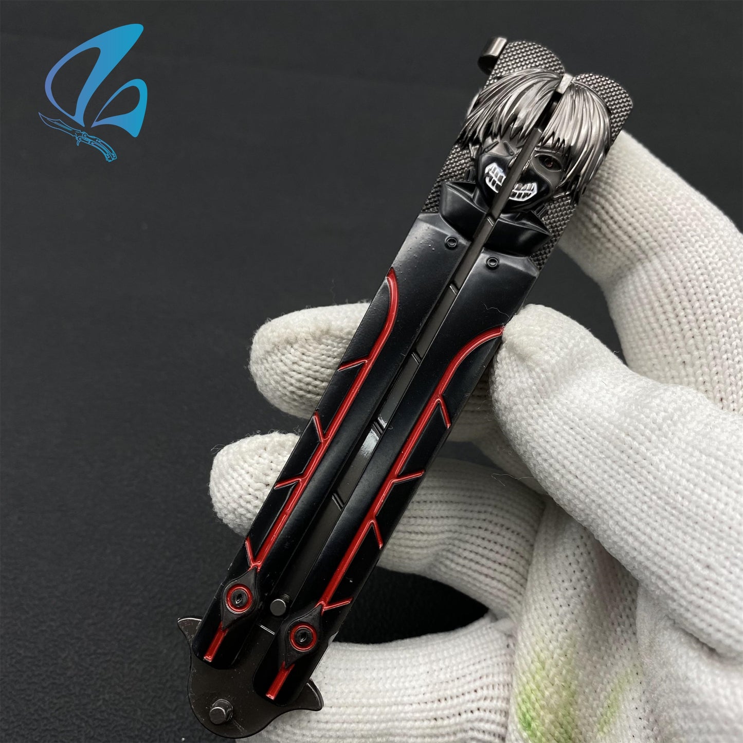 Tokyo Zombie Butterfly Knife Demon Balisong Fan Art For Display Only