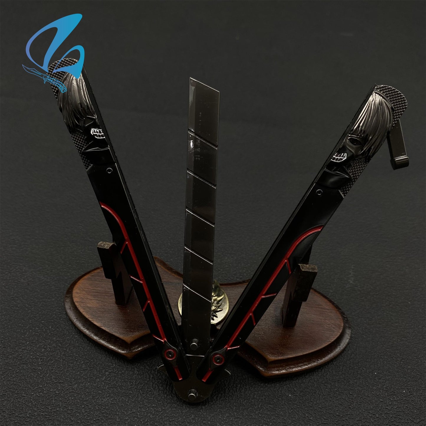 Tokyo Zombie Butterfly Knife Demon Balisong Fan Art For Display Only