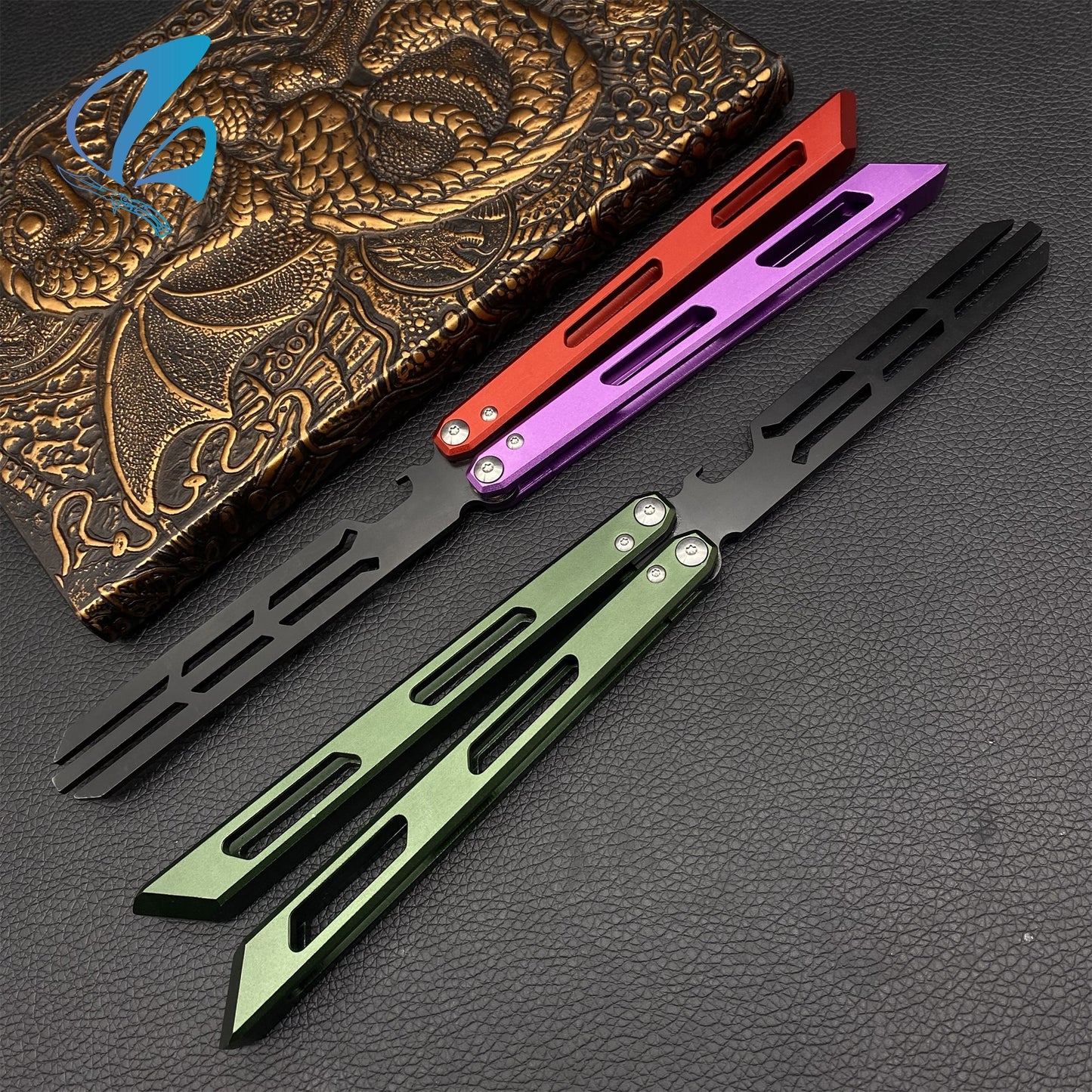 CNC Trident Head Aluminium Alloy Handle Butterfly Knife Trainer