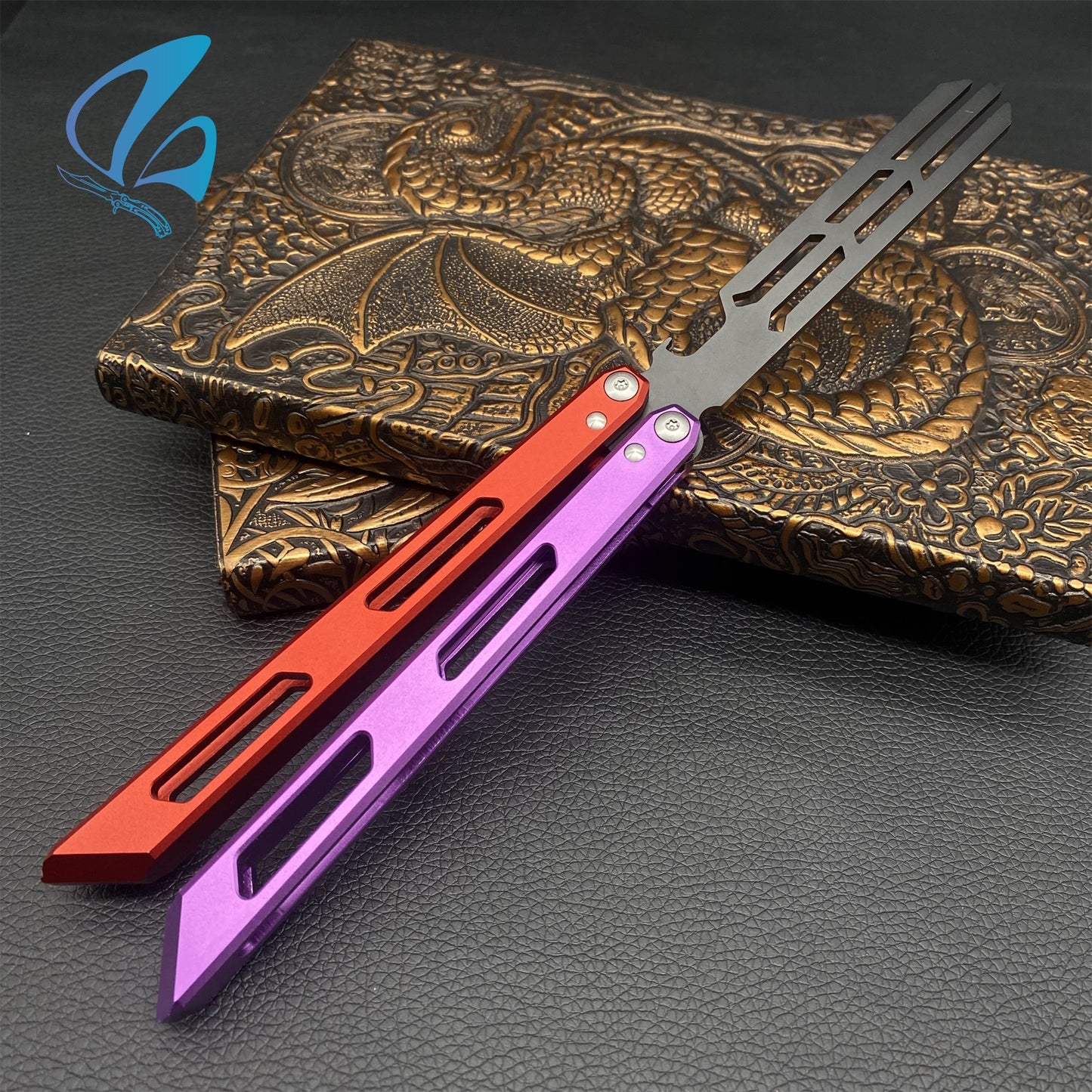 CNC Trident Head Aluminium Alloy Handle Butterfly Knife Trainer