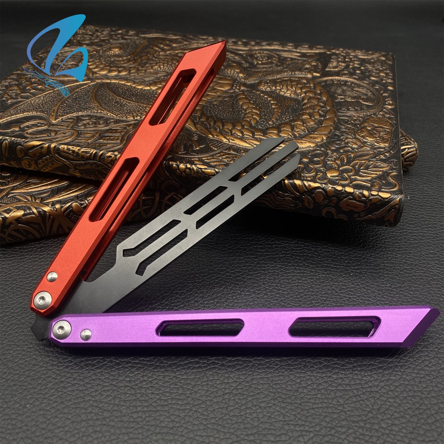 CNC Trident Head Aluminium Alloy Handle Butterfly Knife Trainer