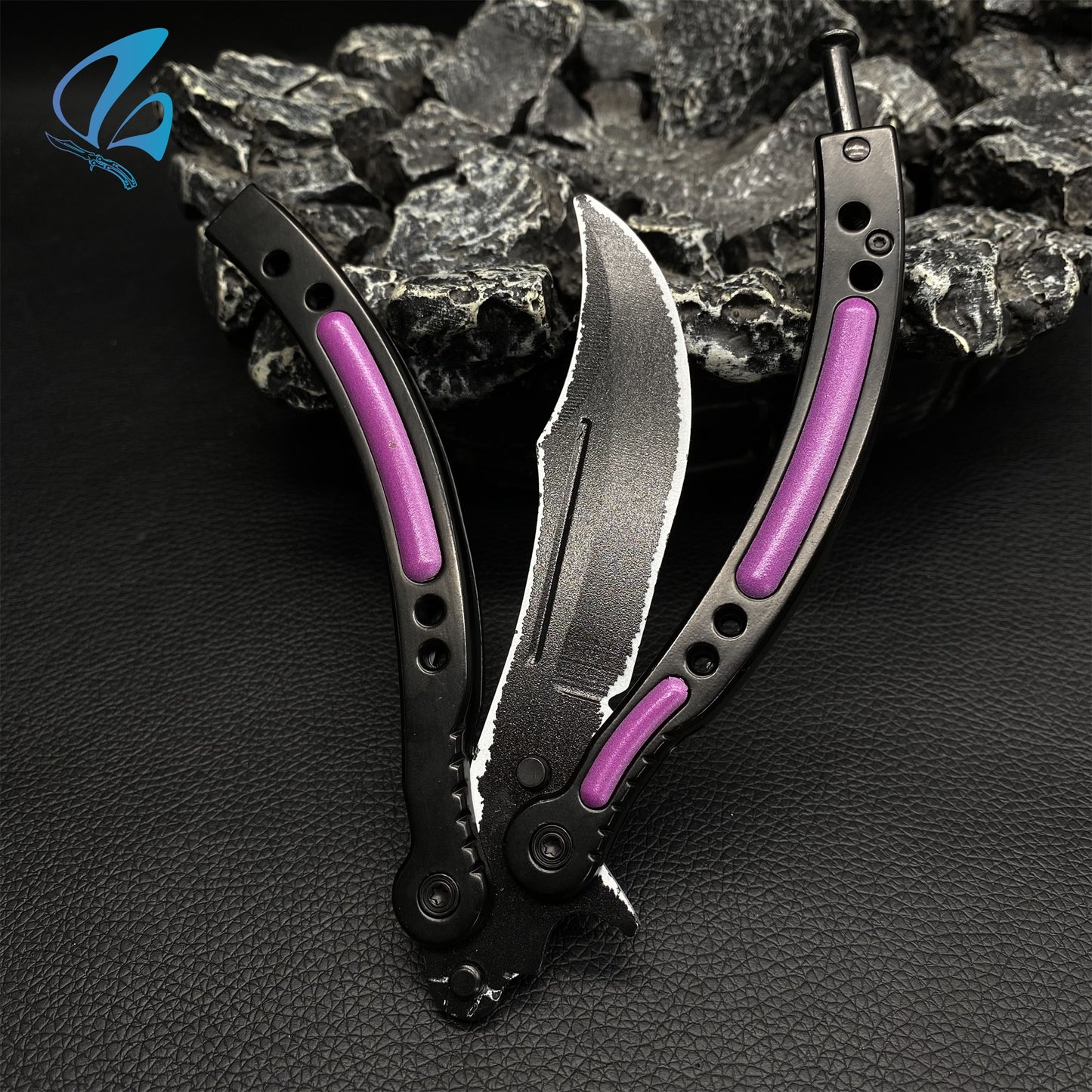 CSGO Ultraviolet Butterfly Knife Trainer Ultraviolet Skin Balisong Trainer