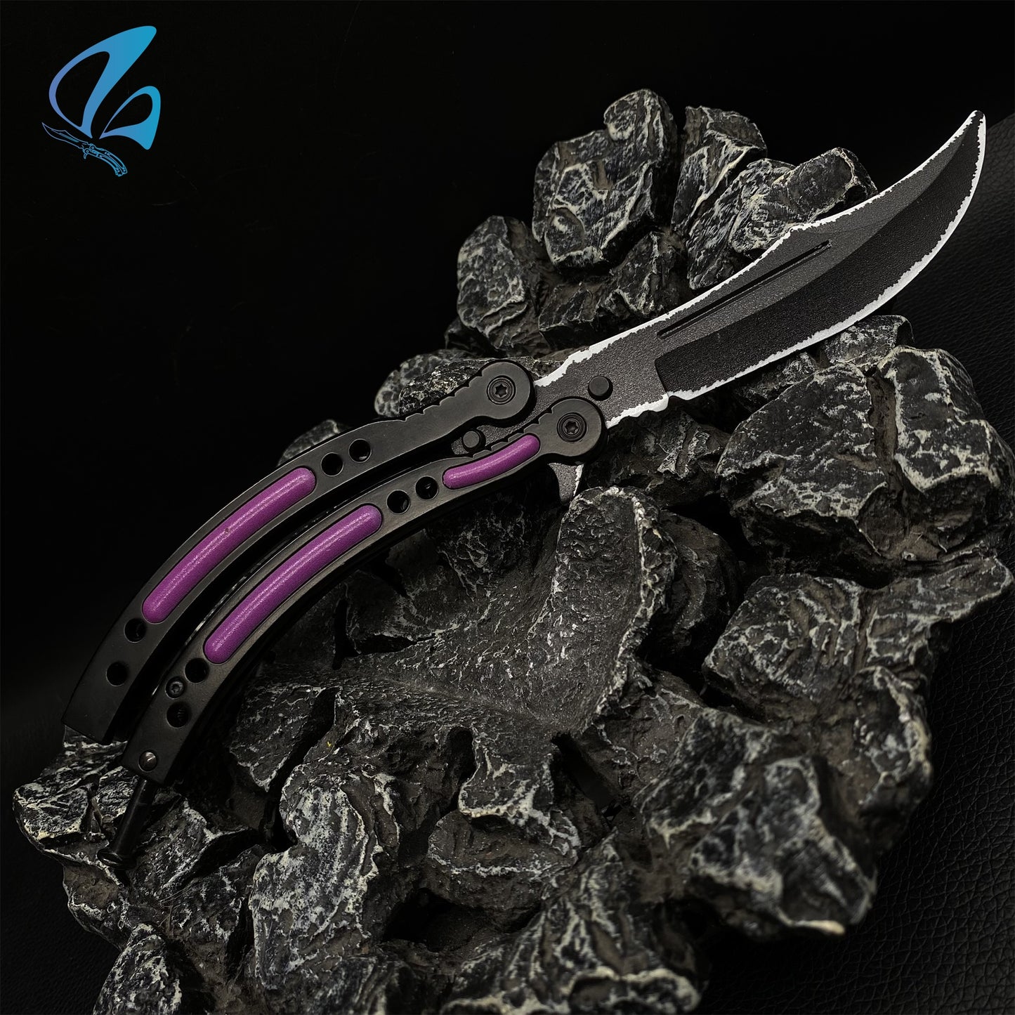 CSGO Ultraviolet Butterfly Knife Trainer Ultraviolet Skin Balisong Trainer