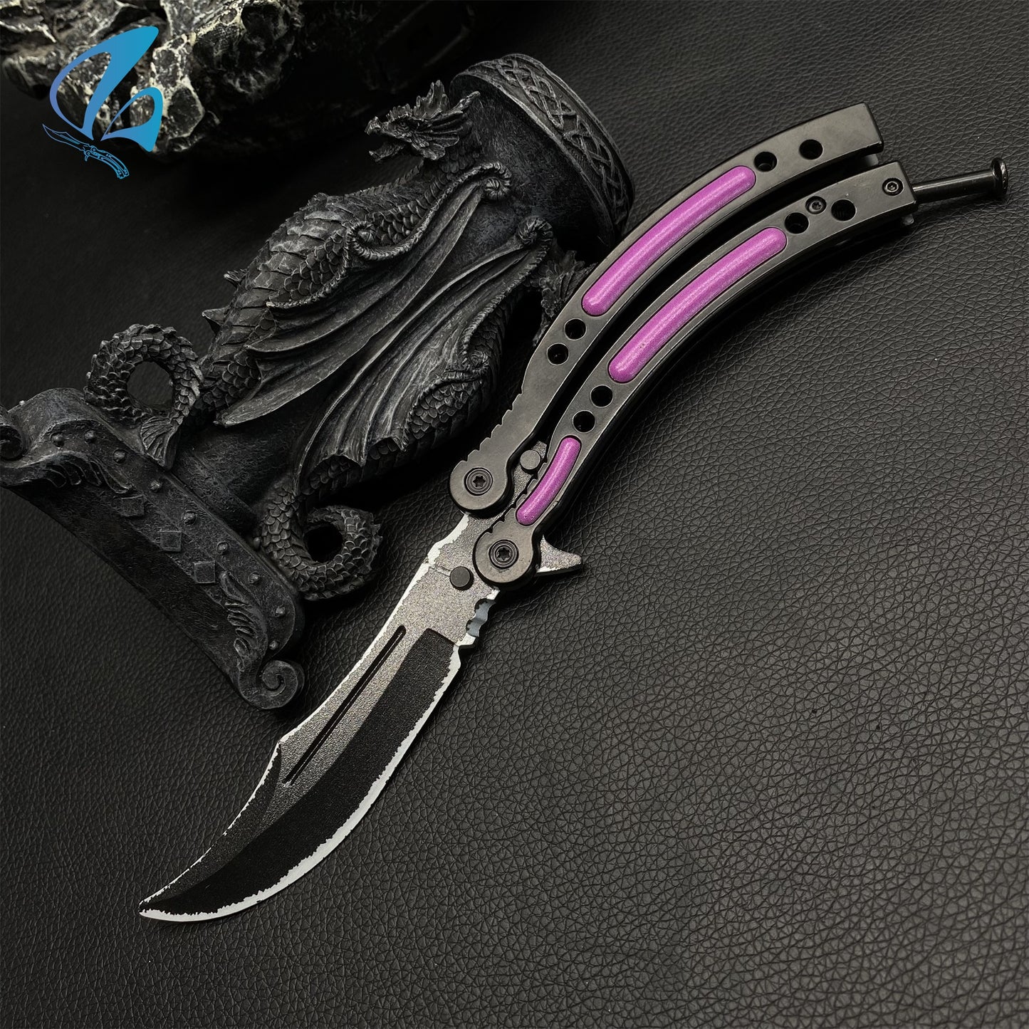 CSGO Ultraviolet Butterfly Knife Trainer Ultraviolet Skin Balisong Trainer