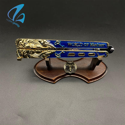 WOW Fanmade Butterfly Knife Classical Game Balisong Fan Art For Display Only