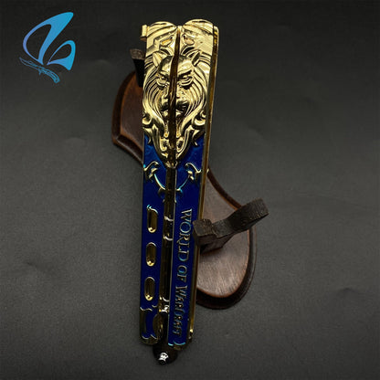 WOW Fanmade Butterfly Knife Classical Game Balisong Fan Art For Display Only