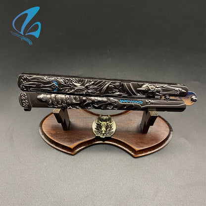 WOW Fanmade Butterfly Knife Classical Game Balisong Fan Art For Display Only