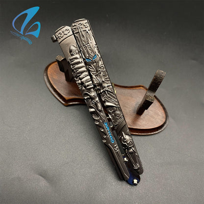 WOW Fanmade Butterfly Knife Classical Game Balisong Fan Art For Display Only