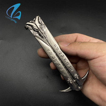 WOW Fanmade Butterfly Knife Classical Game Balisong Fan Art For Display Only