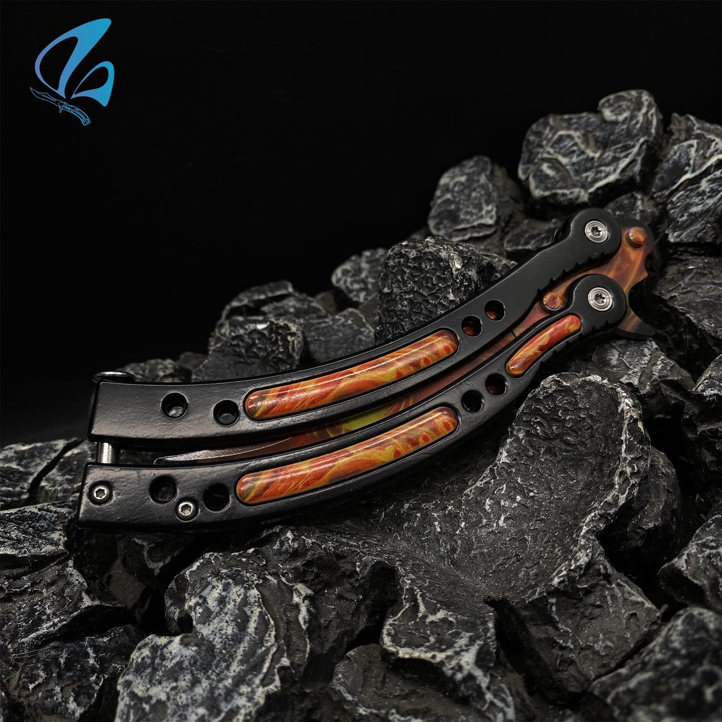 CSGO Wildfire Butterfly Knife Trainer Wildfire Skin Balisong Trainer