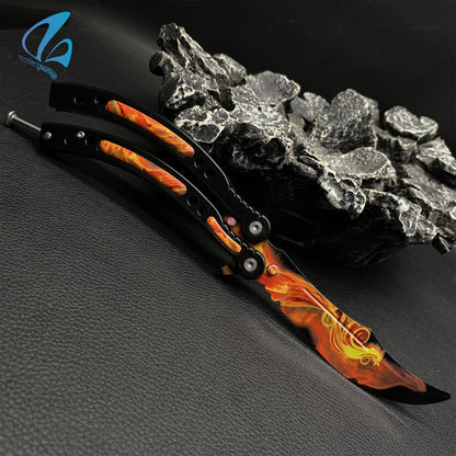 CSGO Wildfire Butterfly Knife Trainer Wildfire Skin Balisong Trainer