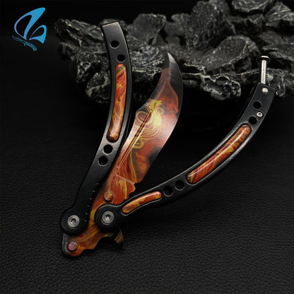 CSGO Wildfire Butterfly Knife Trainer Wildfire Skin Balisong Trainer