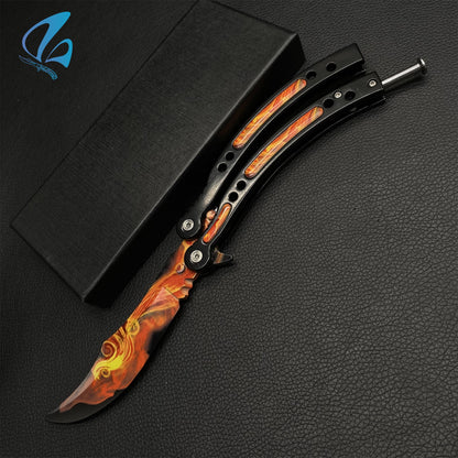 CSGO Wildfire Butterfly Knife Trainer Wildfire Skin Balisong Trainer