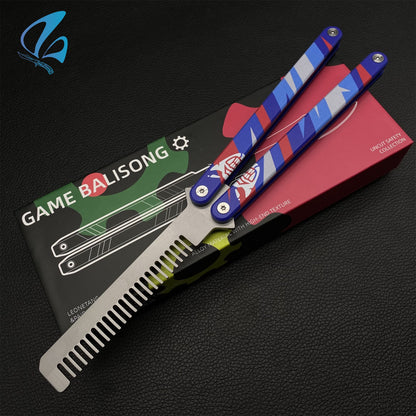 CNC Yoru Comb Blunt Blade Aluminum Alloy Balisong Trainer