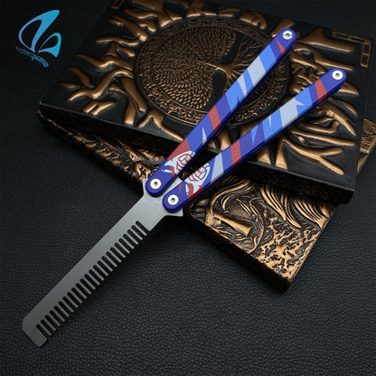 CNC Yoru Comb Blunt Blade Aluminum Alloy Balisong Trainer