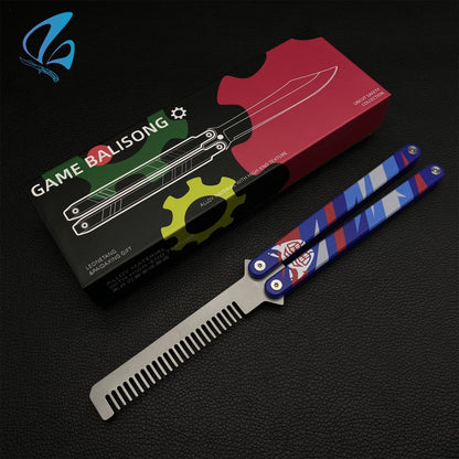 CNC Yoru Comb Blunt Blade Aluminum Alloy Balisong Trainer